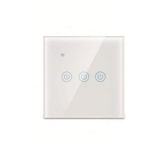 Modern European style home smart bluetooth wifi touch screen Single fire line wall light switch